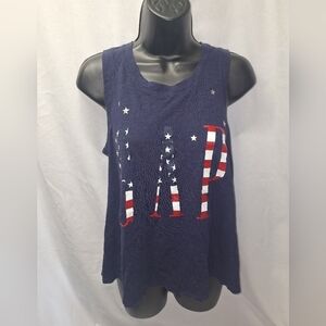 Gap independence day graphic tank top size small